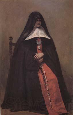 Jean Baptiste Camille  Corot La superieure du couvent des Annonciades de Boulogne-sur-Mcr Vers (mk11) Norge oil painting art